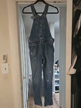 Levi's Distressed Blue Women's Denim Overalls
